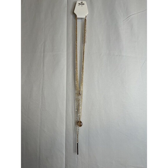 Women’s Fashion Gold Multi- Layered Star Pendant Necklace NWT - Picture 5 of 6